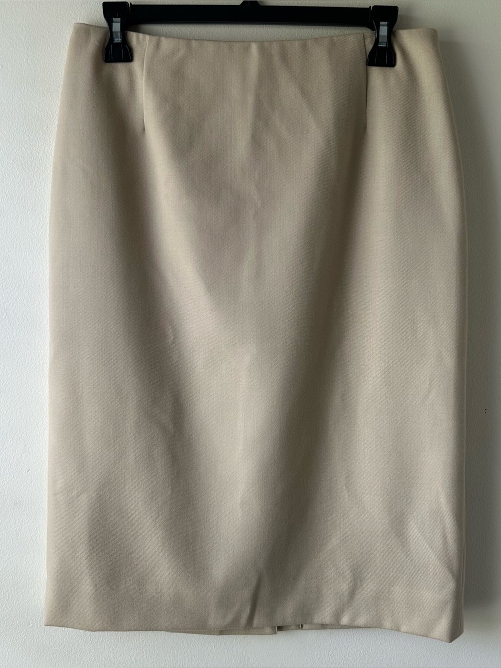 Vintage Pendleton 100% Virgin Wool Modest Midi Pencil Suit Skirt Cream 6